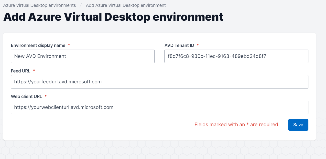 Adding AVD Environment